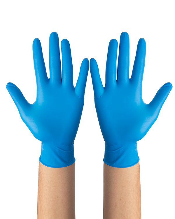 Biodegradable nitrile protective gloves