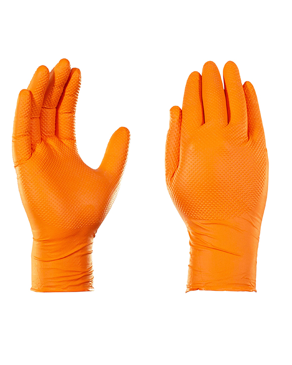 Diamond Pattern Nitrile Protective Gloves